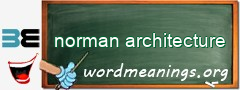 WordMeaning blackboard for norman architecture